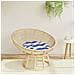 Cuscino Rotondo Righe Blu Bianche 60x11 Cm In Tessuto Oxford - Foto miniatura 1