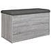 Panca Portaoggetti Grigio Sonoma 82x42x45 Cm Legno Multistrato - Foto miniatura 2