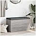 Panca Portaoggetti Grigio Sonoma 82x42x45 Cm Legno Multistrato - Foto miniatura 3