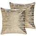 Set Di 2 Cuscini Oujda Cotone 50 X 50 Cm Oro Trama Geometrica - Foto miniatura 6