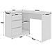 Scrivania ad angolo B16 sinistro, 3 cassetti, 124x85x77 cm, Colore Bianco e Sonoma Quercia - Foto miniatura 5