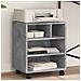Supporto Per Stampante Con Ruote Grigio Cemento 41x32x48 Cm - Foto miniatura 1