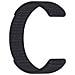 Cinturino Per Orologio Garmin In Nylon Con Velcro - 26 Mm Nero Grey - Foto miniatura 3