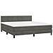 Letto a Molle con Materasso e LED Grigio Scuro 160x200 cm - Foto miniatura 4