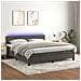 Letto a Molle con Materasso e LED Grigio Scuro 160x200 cm - Foto miniatura 8