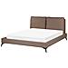 Letto Bouclé Melle 160 X 200 Cm Marrone - Foto miniatura 3