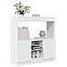 Credenza Bianca 92x33x100 Cm In Legno Multistrato - Foto miniatura 1