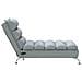 Chaise Longue Massaggi con Cuscini Grigio Chiaro in Tessuto - Foto miniatura 5