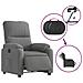Poltrona Reclinabile Elettrica Grigio Scuro Tessuto Microfibra - Foto miniatura 6