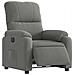 Poltrona Reclinabile Elettrica Grigio Scuro Tessuto Microfibra - Foto miniatura 3