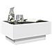 Lusso Casadino -  Tavolino Salotto Con Led Bianco 70x50x30 Cm Legno Multistrato - Foto miniatura 4