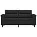 Divano A 2 Posti Nero 140 Cm In Similpelle - Foto miniatura 2