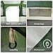 Tenda Familiare  con Finestre a Cupola Verde per 10 Persone Impermeabile - Foto miniatura 8