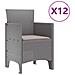 Set da Pranzo da Giardino  13 Pezzi con Cuscini Grigio Chiaro Polyrattan, Tavolo da Giardino  Grigio Chiaro 150x100x73 cm Polyrattan, Sedie da Giardino  con Cuscini 4 pezzi Grigio Chiaro Polyrattan - Foto miniatura 5