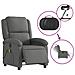 Poltrona Reclinabile Massaggio Elettrica Grigio Scuro Tessuto - Foto miniatura 6