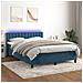 Letto a Molle con Materasso e LED Blu Scuro 140x190 cm - Foto miniatura 2