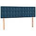 Letto a Molle con Materasso e LED Blu Scuro 140x190 cm - Foto miniatura 7