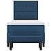 Letto con Rete a Molle con Materasso & Panchina Blu 90x190 cm Tessuto - Foto miniatura 9