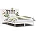 Letto Libreria senza Materasso Bianco 160x200 cm Legno di Pino - Foto miniatura 1