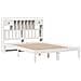 Letto Libreria senza Materasso Bianco 160x200 cm Legno di Pino - Foto miniatura 3