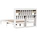 Letto Libreria senza Materasso Bianco 160x200 cm Legno di Pino - Foto miniatura 8