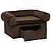Divano per Cani con Cassetto Marrone 75x50x38 cm in Peluche - Foto miniatura 4