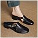 Scarpe Donna Stile Vintage Francese, Ciabatte Mule Estive In Pvc Nero Con Tacco Basso E Punta Chiusa, Compatibile Con Abbigliamento Casual It  S - Foto miniatura 6