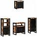 Set di mobili per il bagno 4 pcs Legno massello riciclato - Foto miniatura 2