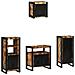 Set di mobili per il bagno 4 pcs Legno massello riciclato - Foto miniatura 9