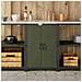 Armadietto per Stoccaggio in Cucina Verde oliva Acciaio - Foto miniatura 4