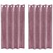 Tende con tende 2 pcs Rosa scuro 140 x 140 cm Velluto - Foto miniatura 1