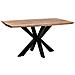 Tavolo Da Pranzo Bordo Conico In Legno Di Acacia Con Finitura Ruggine 160x90x76 - Foto miniatura 1