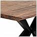 Tavolo Da Pranzo Bordo Conico In Legno Di Acacia Con Finitura Ruggine 160x90x76 - Foto miniatura 7