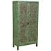 Armadio In Legno Verde Fatto A Mano 85x40x176h Cm - Foto miniatura 1