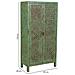 Armadio In Legno Verde Fatto A Mano 85x40x176h Cm - Foto miniatura 3