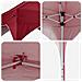 Tenda per feste a pop-up 194 x 194 x 245 cm Borgogna - Foto miniatura 9