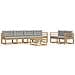 Set di divani da esterno 6 pcs Bianco e Grigio Chiaro - Foto miniatura 1