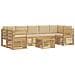 Set di divani da esterno 8 pcs Bianco e Beige Poliestere - Foto miniatura 1