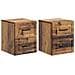 Mobiletto da notte a muro 2 pcs Legno antico 34,5 x 33 x 40 cm - Foto miniatura 1
