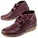 Stivaletto Con Zeppa Purapile Akilav Bordeaux Bordeaux Pelle Naturale - Foto miniatura 1