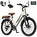 City Electric Bike, 250W per adulti, batteria rimovibile 36V 13Ah, trasmissione Shimano 7 marce, pneumatici da 26 pollici, bici elettriche - Foto miniatura 1