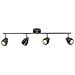 Plafonnier Led A 4 Lumieres Milano 4xgu10 3w Chrome Et Noir - Foto miniatura 1