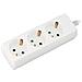 V-tac Vt-1103-3 Multipresa Ciabatta 3 Posti Eu Standard 16a Cavo 3mt - Sku 8755 - Foto miniatura 1