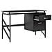 Scrivania Moriton Nero 117 Cm 57 Cm Con Contenitore - Foto miniatura 7