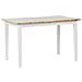 Tavolo Da Pranzo Allungabile In Legno Chiaro E Bianco 120/150 X 80 Cm Houston - Foto miniatura 8