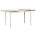 Tavolo Da Pranzo Allungabile In Legno Chiaro E Bianco 120/150 X 80 Cm Houston - Foto miniatura 12