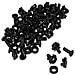50 Pack M6 Dei Dadi Bulloni E Rondelle Kit - Per Patch Panel Rack Mount Network Equipment Dati Armadi Formato 19 Pollici E 10 Pollici - Nero - Foto miniatura 1