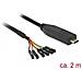 63946 cavo di interfaccia e adattatore USB 2.0 Type-C 6 x Pin pin header separate Nero - Foto miniatura 2