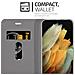 Custodia Compatibile Con Samsung Galaxy S22 Ultra In Grigio Nero - Coperchio Protettiva Con Chiusura Magnetica, Funzione Stand E Tasca Per Le Carte - Foto miniatura 4