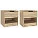 Comodini 2 Pz Rovere Sonoma In Legno Multistrato - Foto miniatura 1